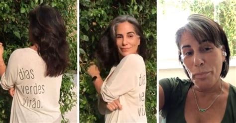 Glória Pires agora está com o cabelo mais curtinho: veja.